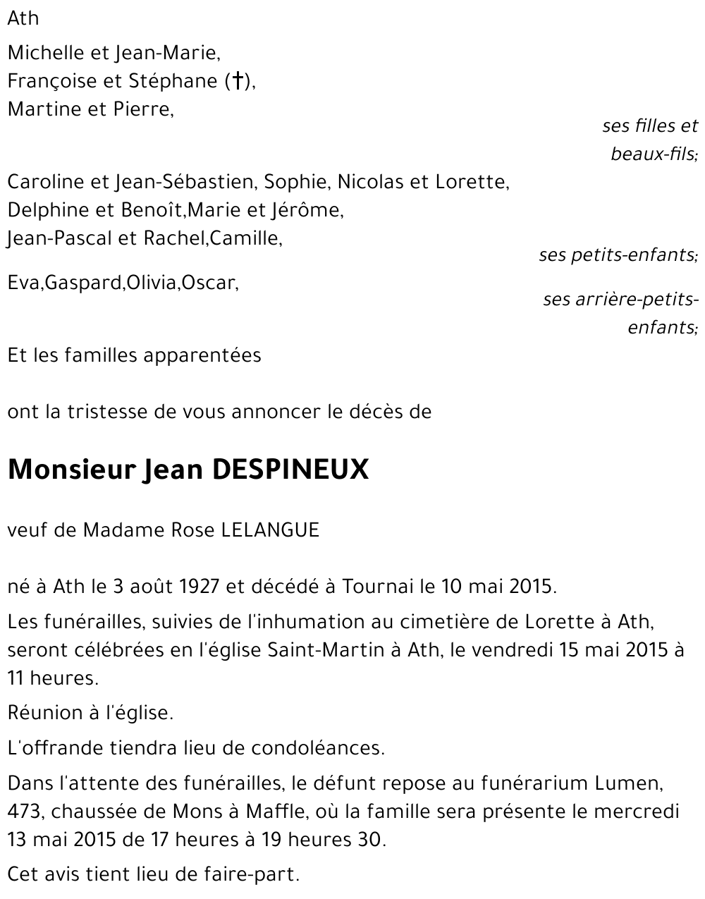 Jean DESPINEUX