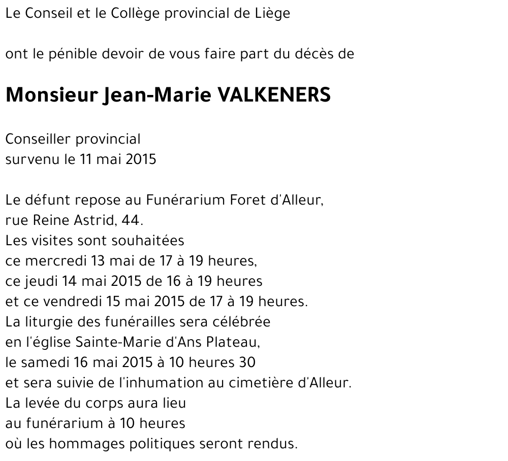 Jean-Marie VALKENERS