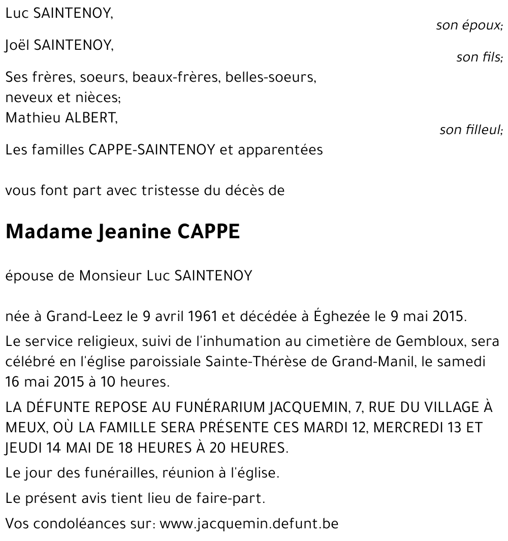Jeanine CAPPE