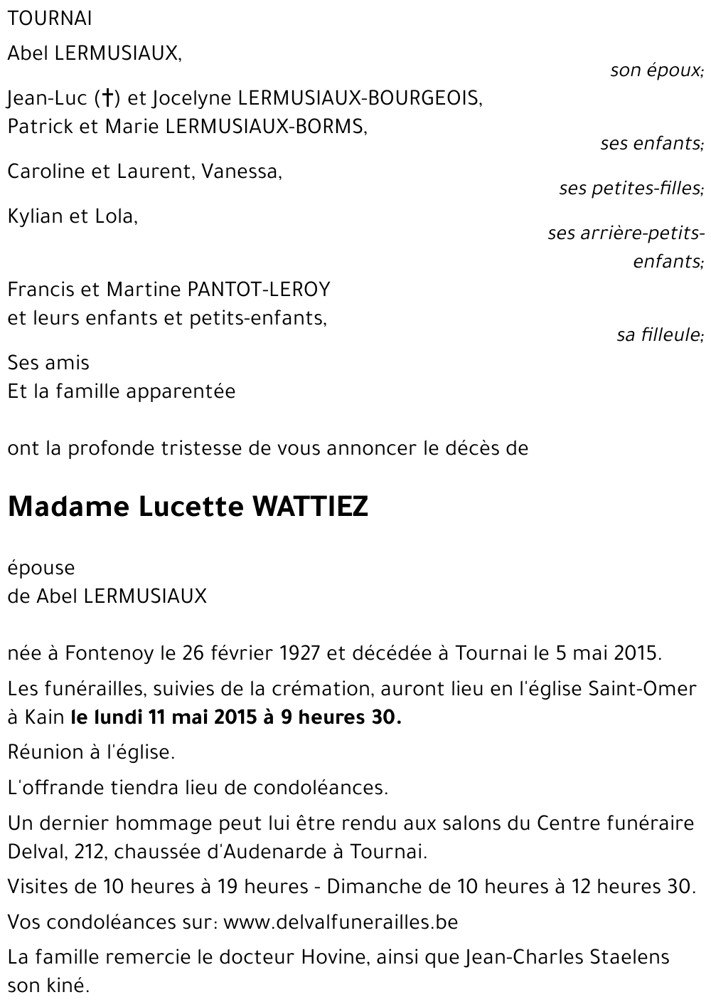 Lucette WATTIEZ