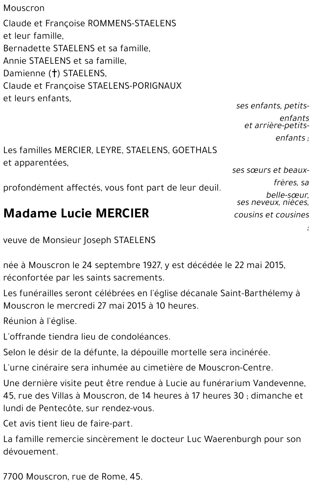 Lucie MERCIER