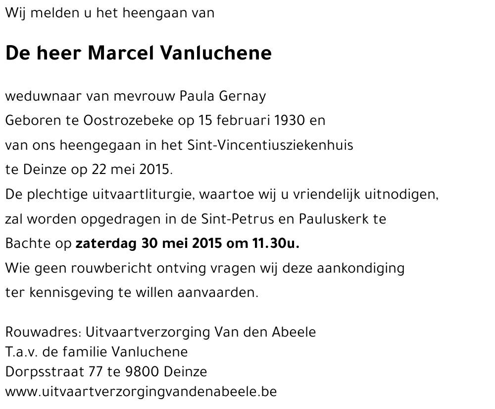 Marcel Vanluchene