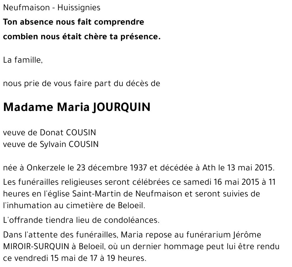 Maria JOURQUIN