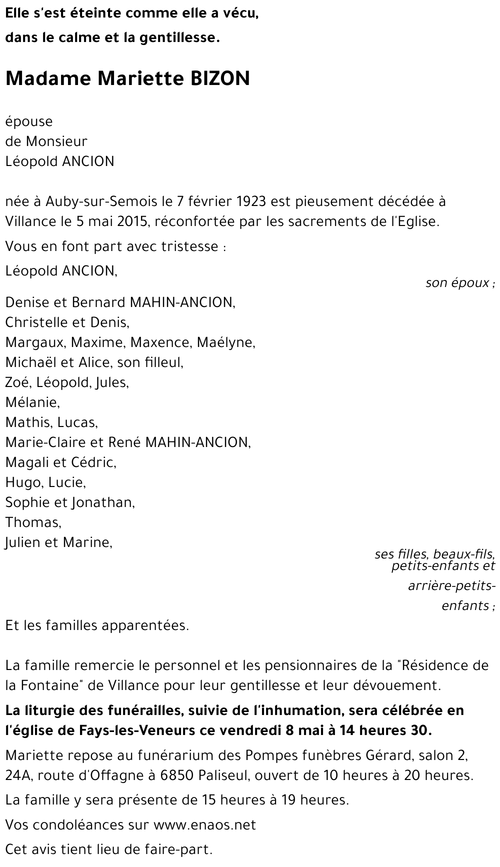 Mariette BIZON