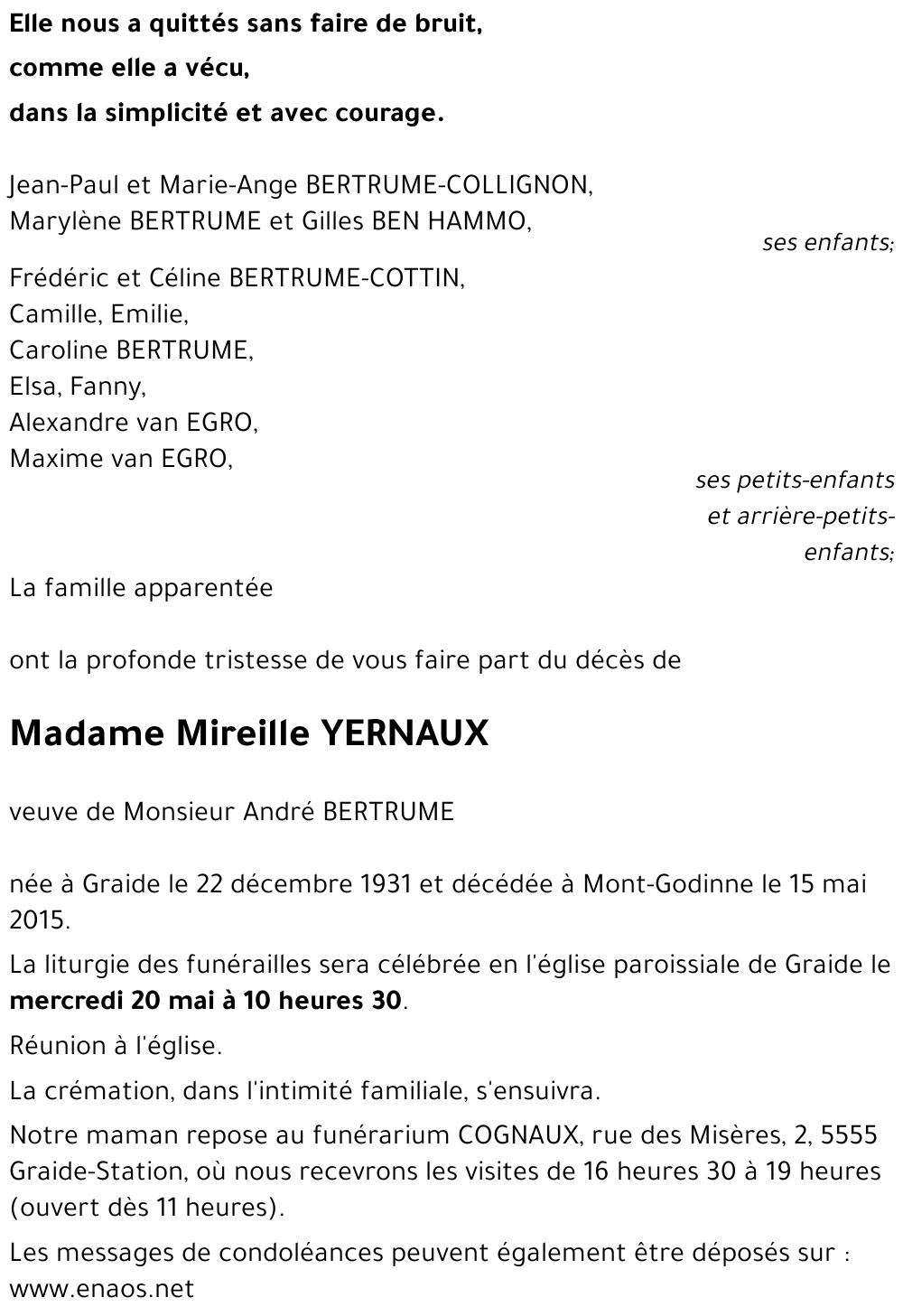 Mireille YERNAUX
