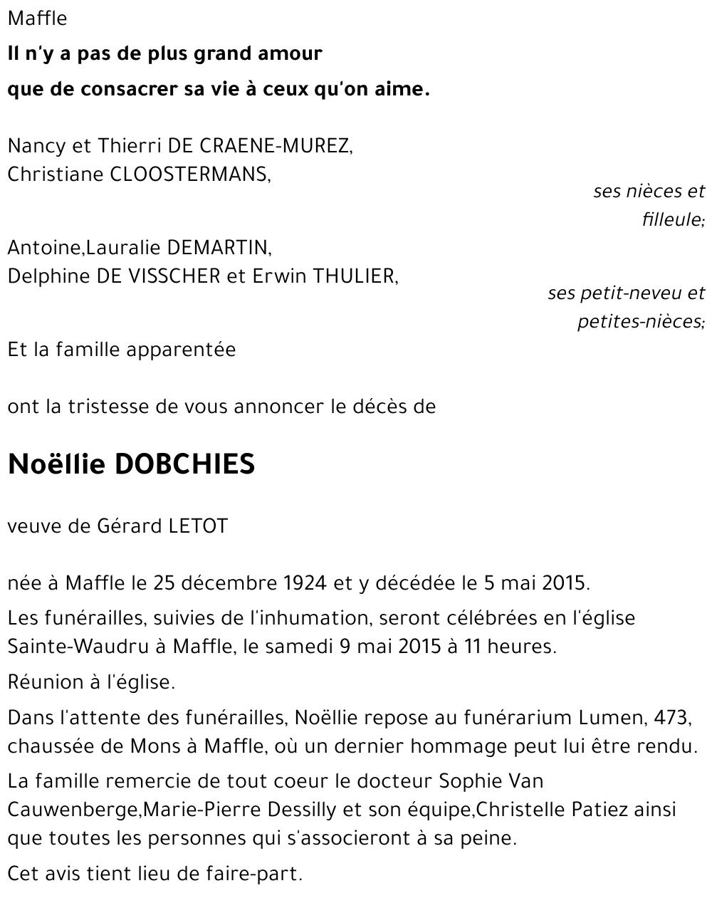 Noëllie DOBCHIES