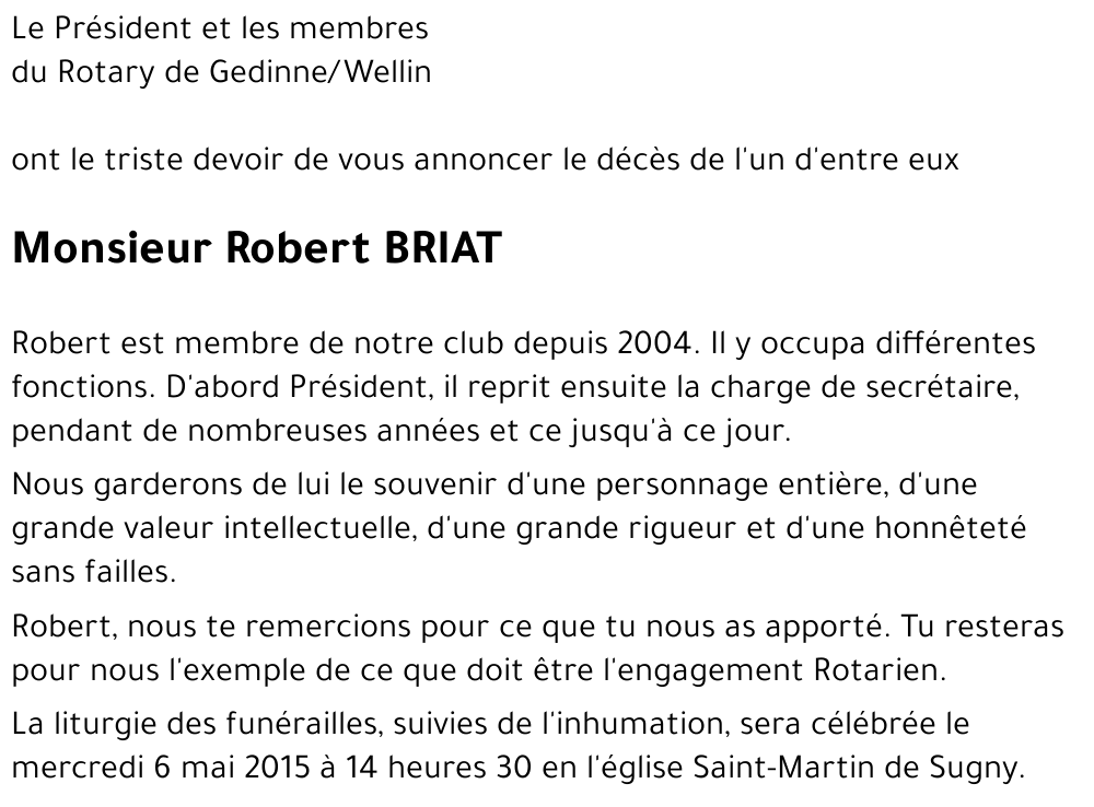 Robert BRIAT