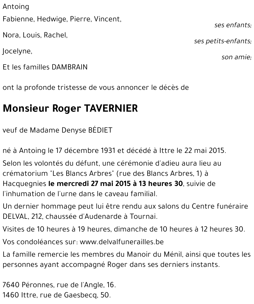 Roger TAVERNIER