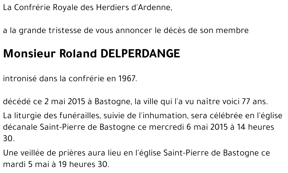 Roland DELPERDANGE