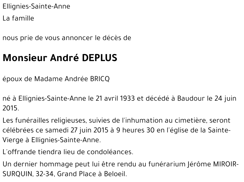 André DEPLUS