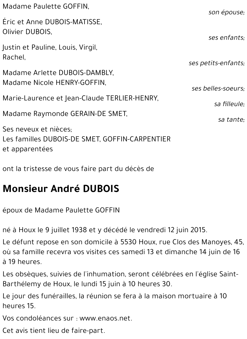 André DUBOIS