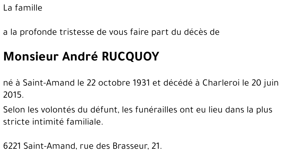 André RUCQUOY