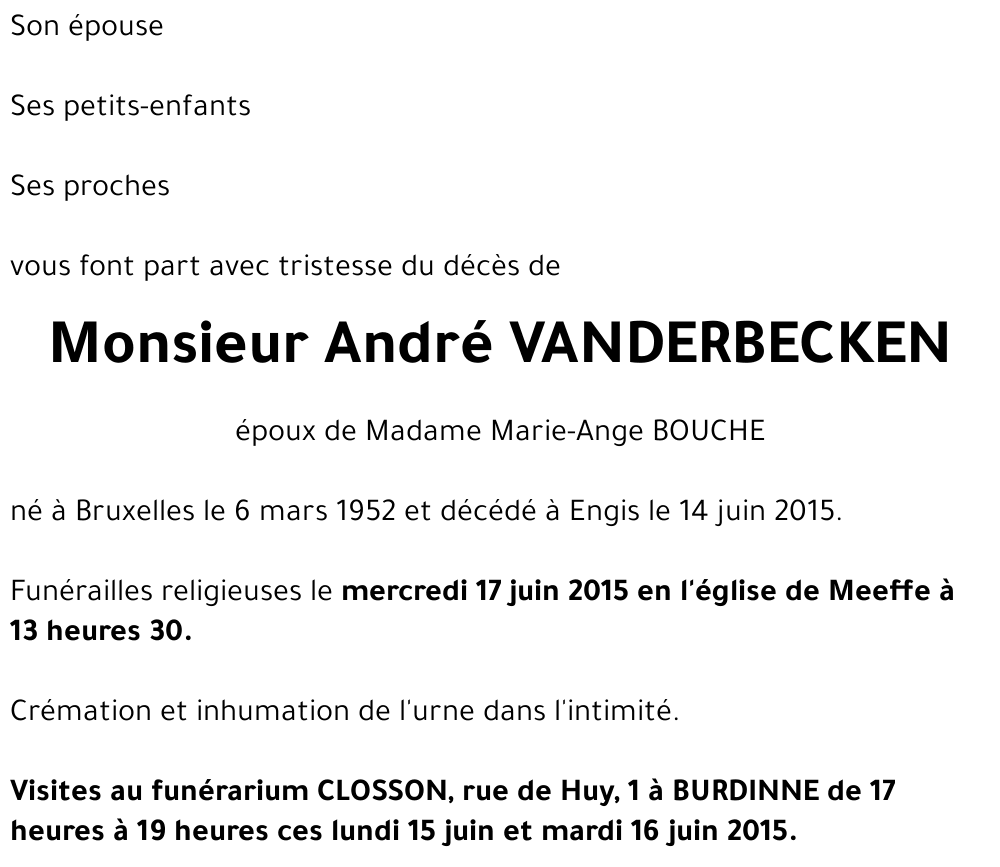 André VANDERBECKEN