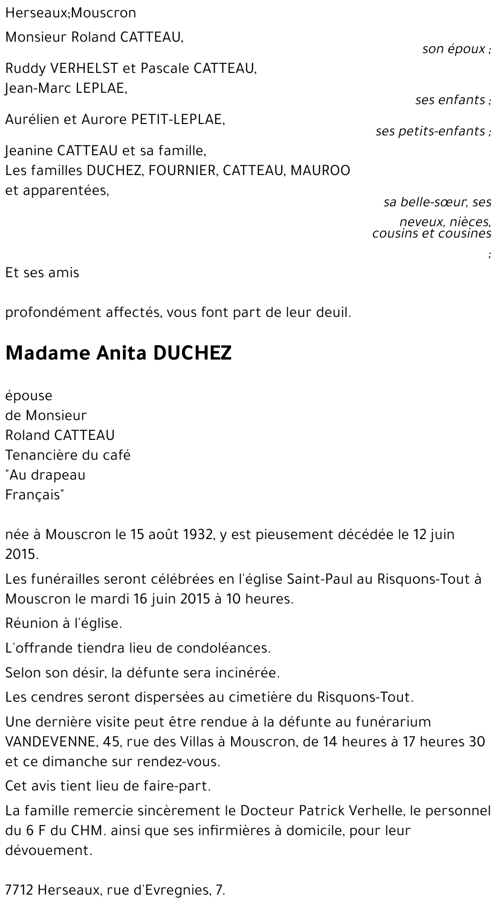 Anita DUCHEZ