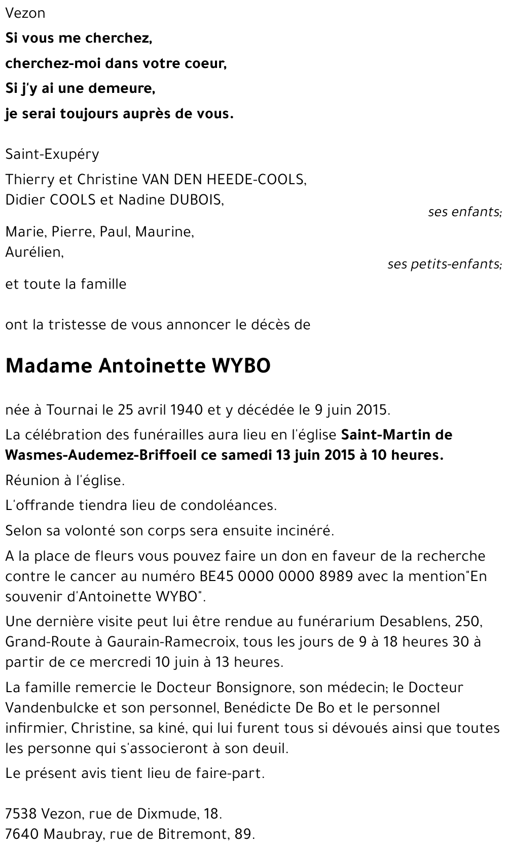 Antoinette WYBO