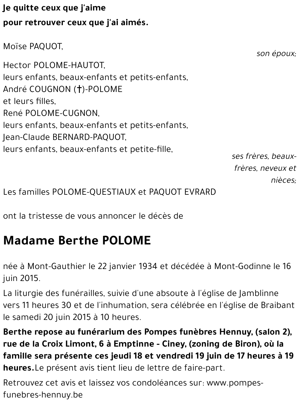 Berthe POLOME