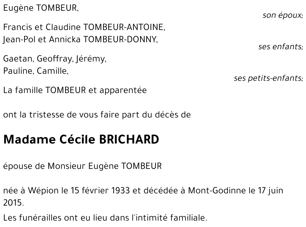 Cécile BRICHARD