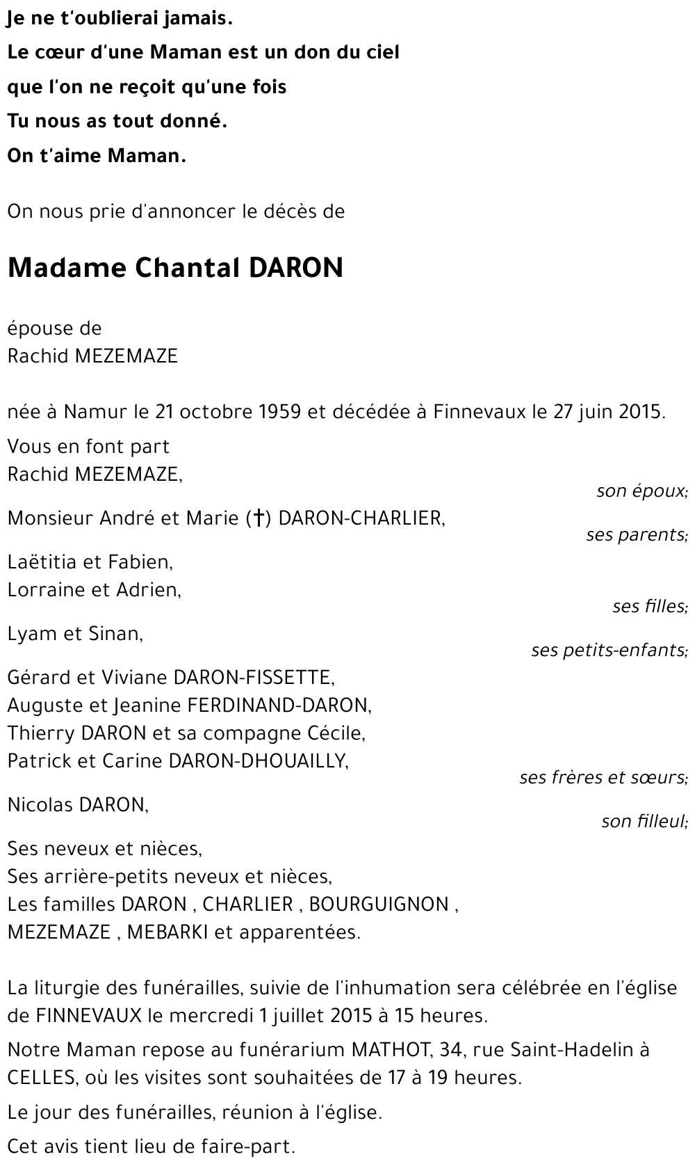 Chantal DARON