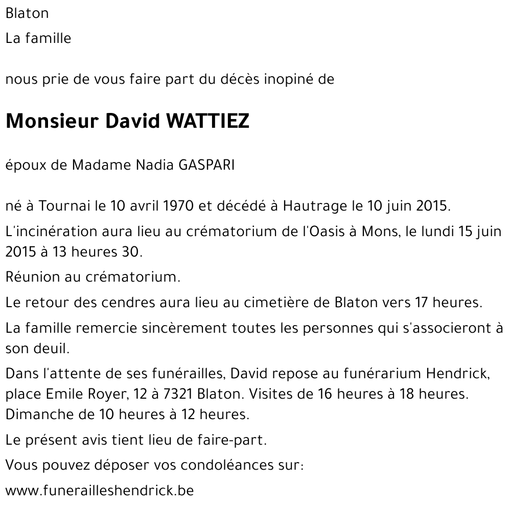 David WATTIEZ