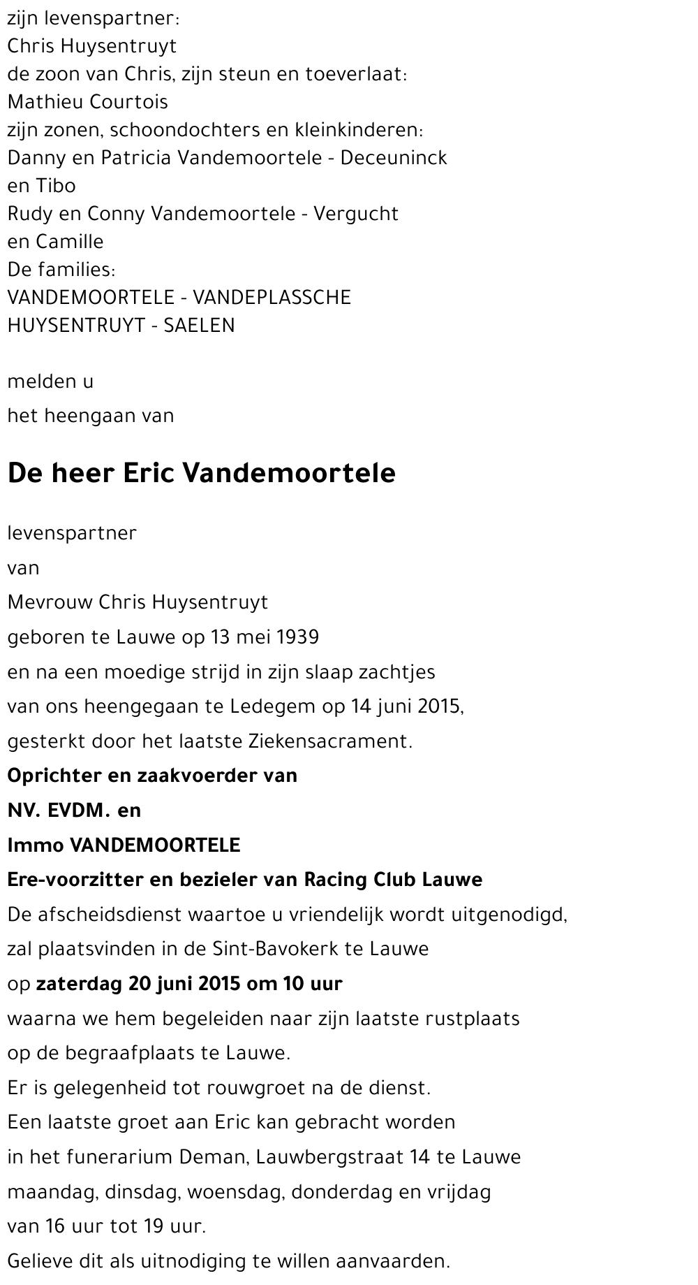 Eric Vandemoortele