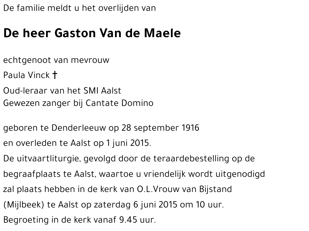 Gaston Van de Maele