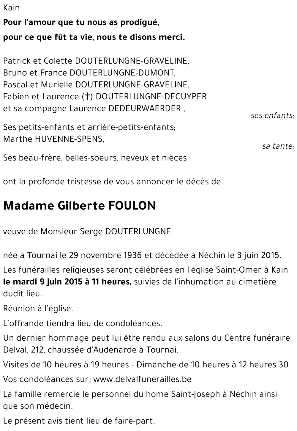 Gilberte FOULON