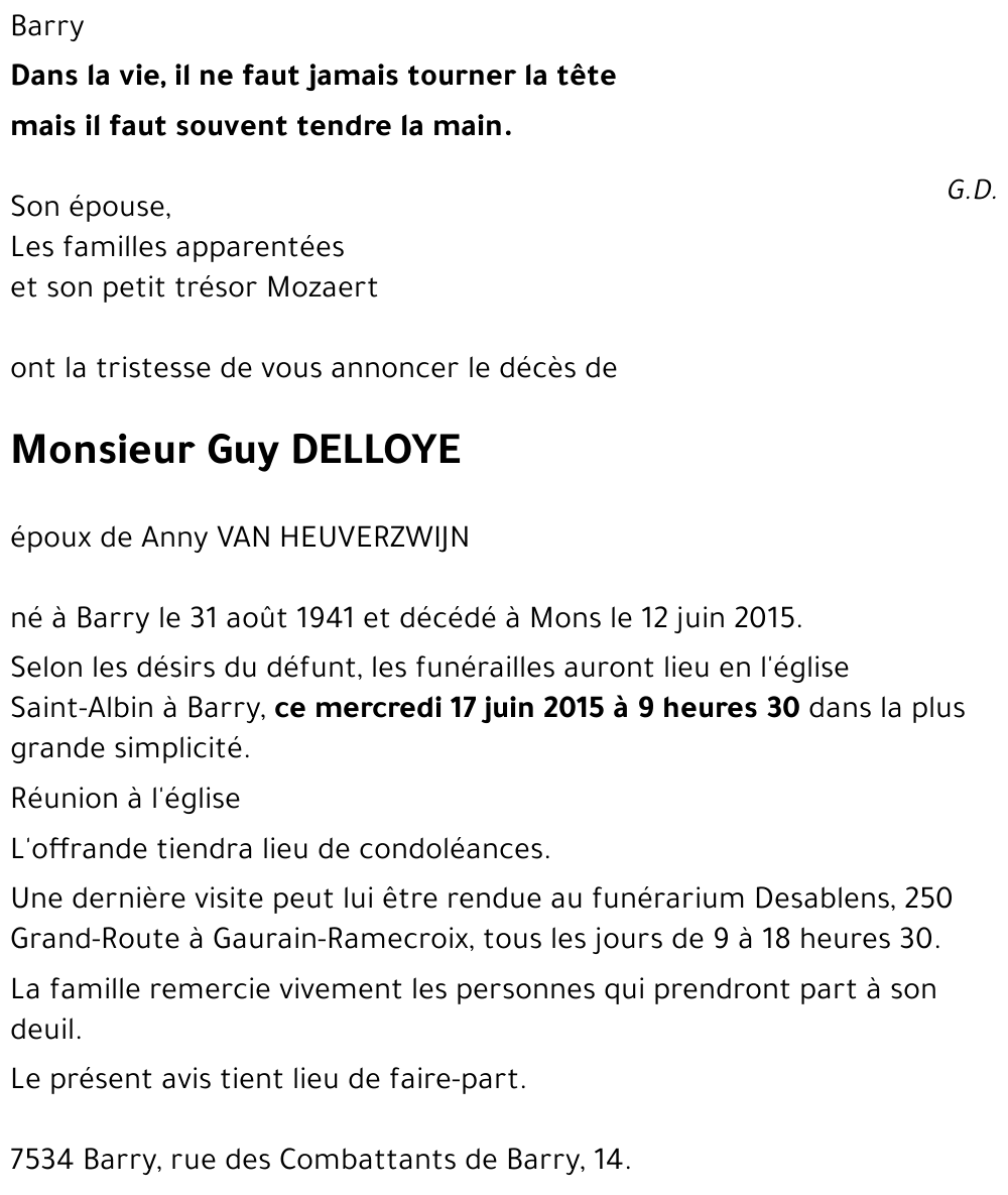 Guy DELLOYE