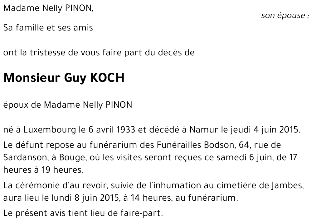 Guy KOCH