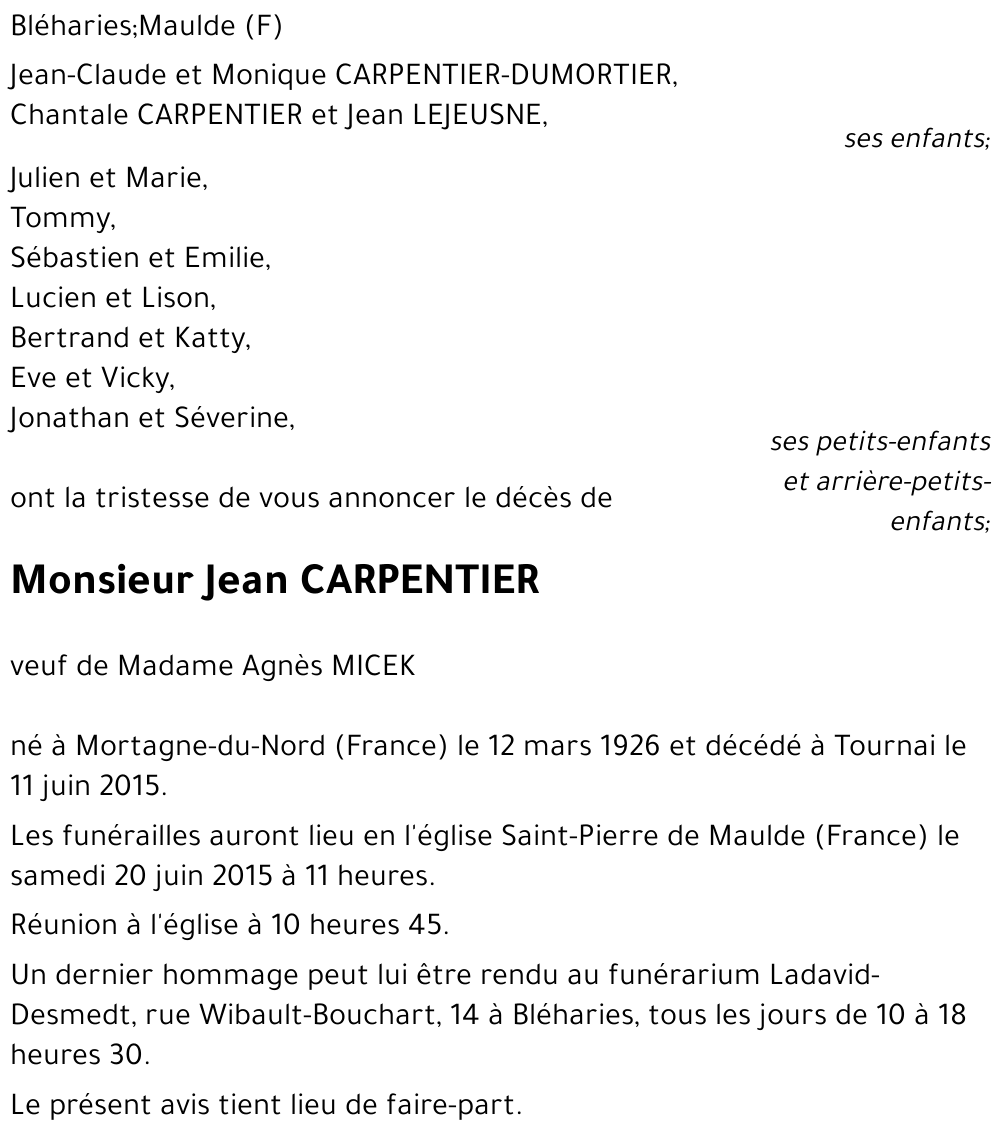 Jean CARPENTIER