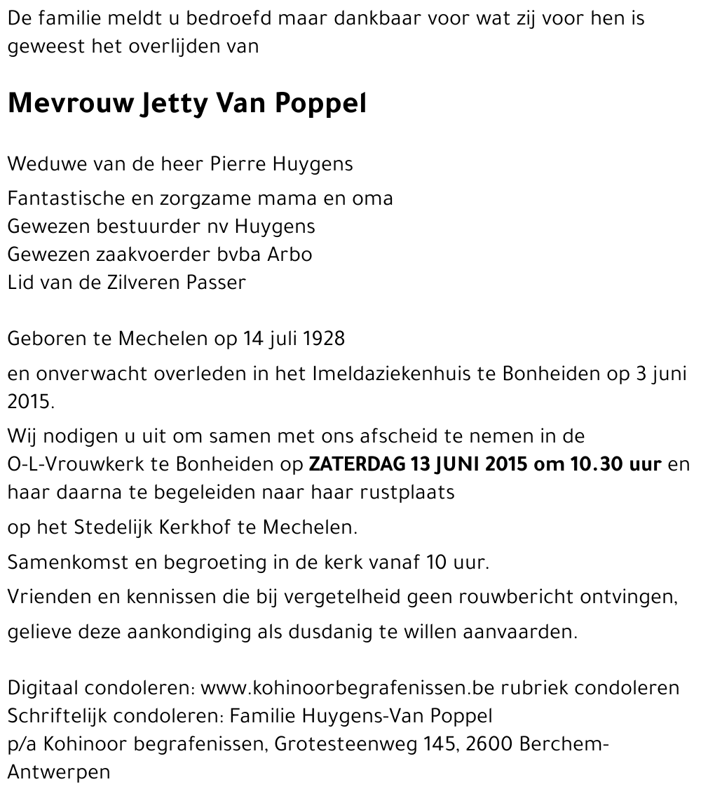 Jetty Van Poppel