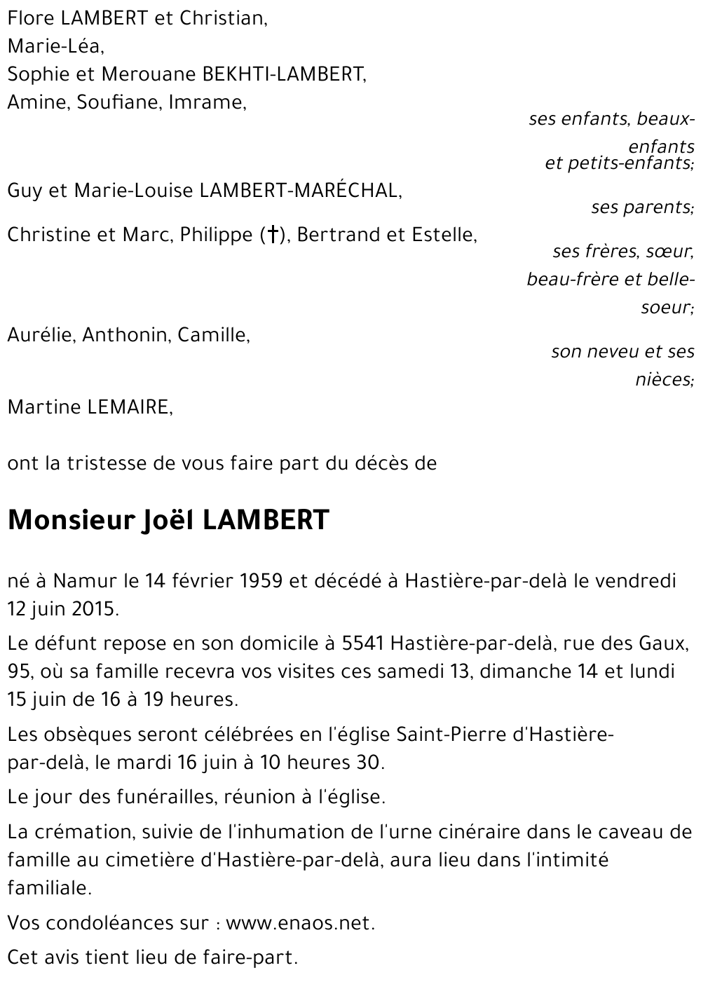 Joël LAMBERT