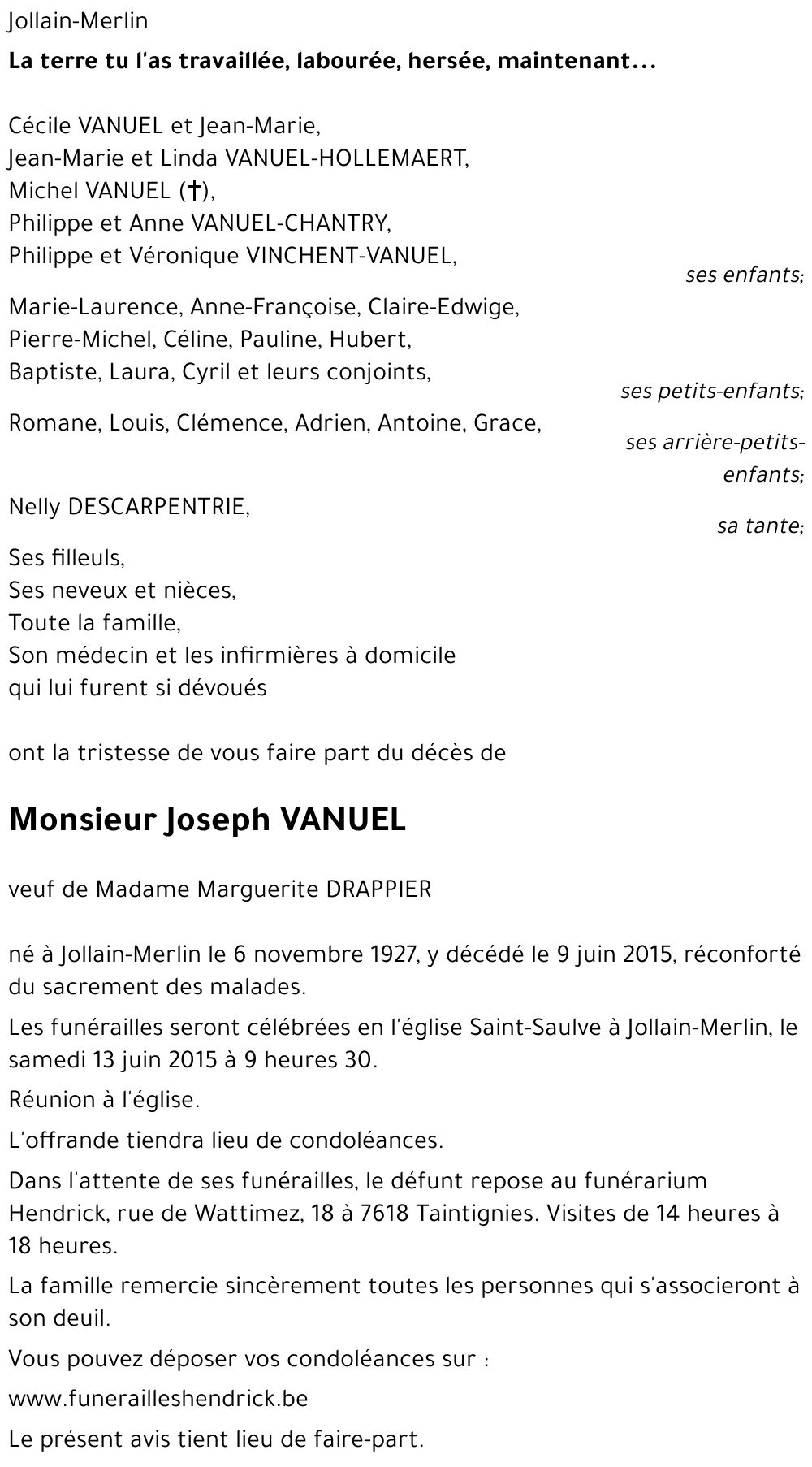 Joseph VANUEL