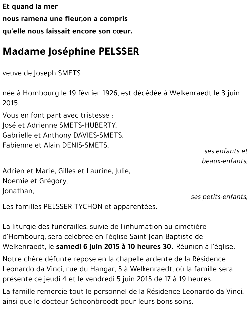 Joséphine Pelsser