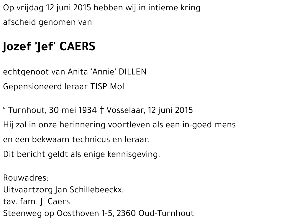 Jozef 'Jef' CAERS