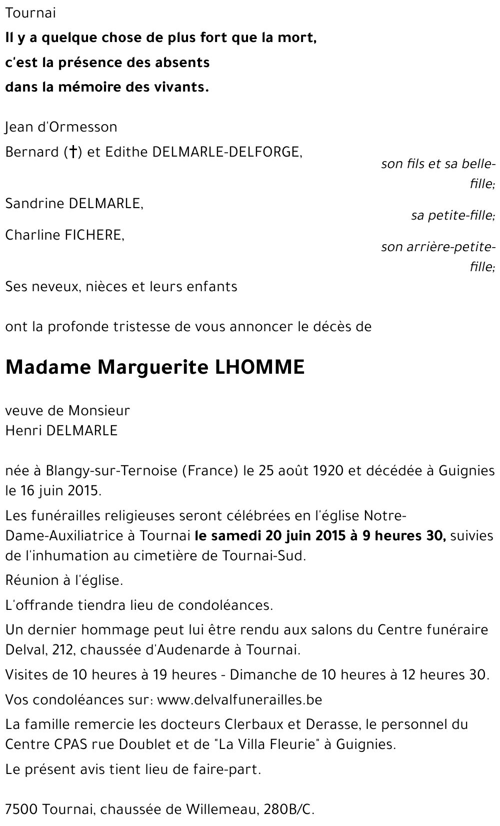 Marguerite LHOMME