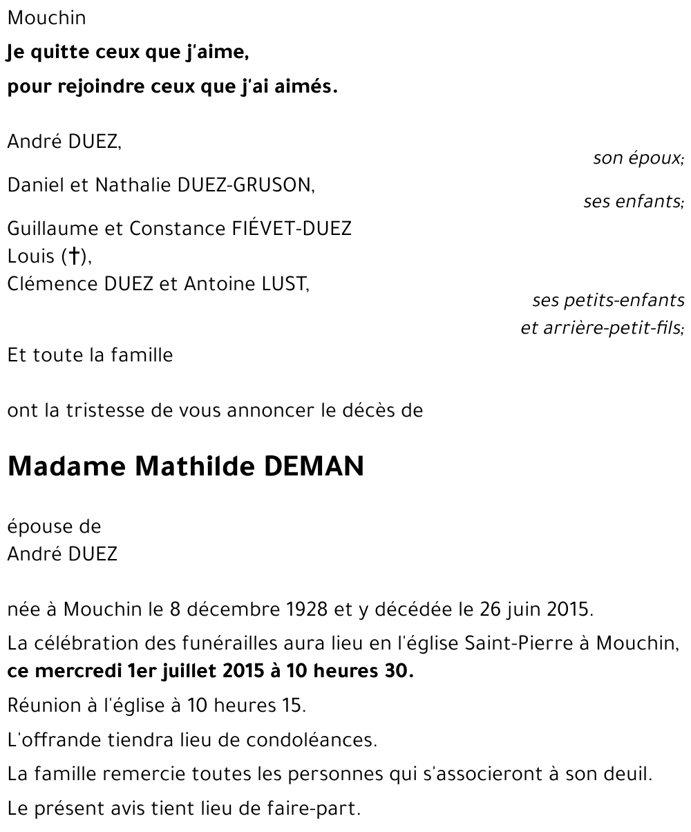 Mathilde DEMAN