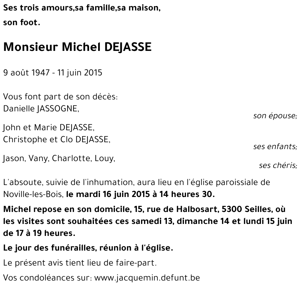 Michel DEJASSE