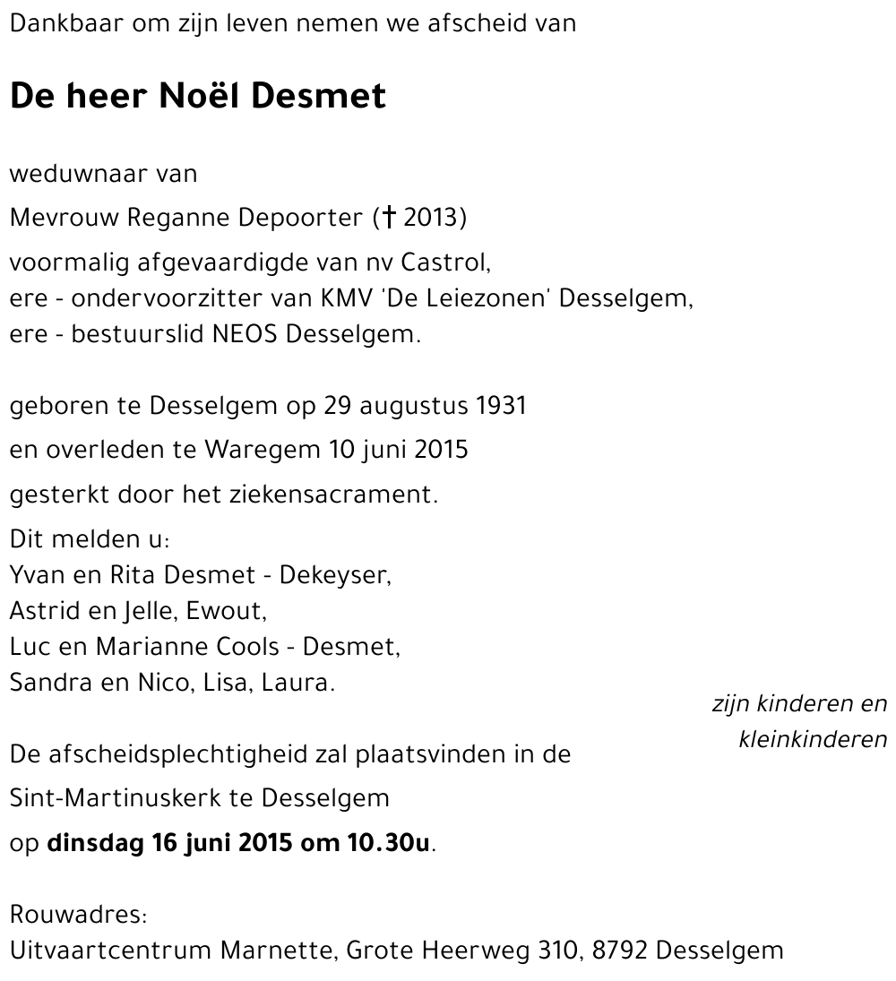 Noël Desmet