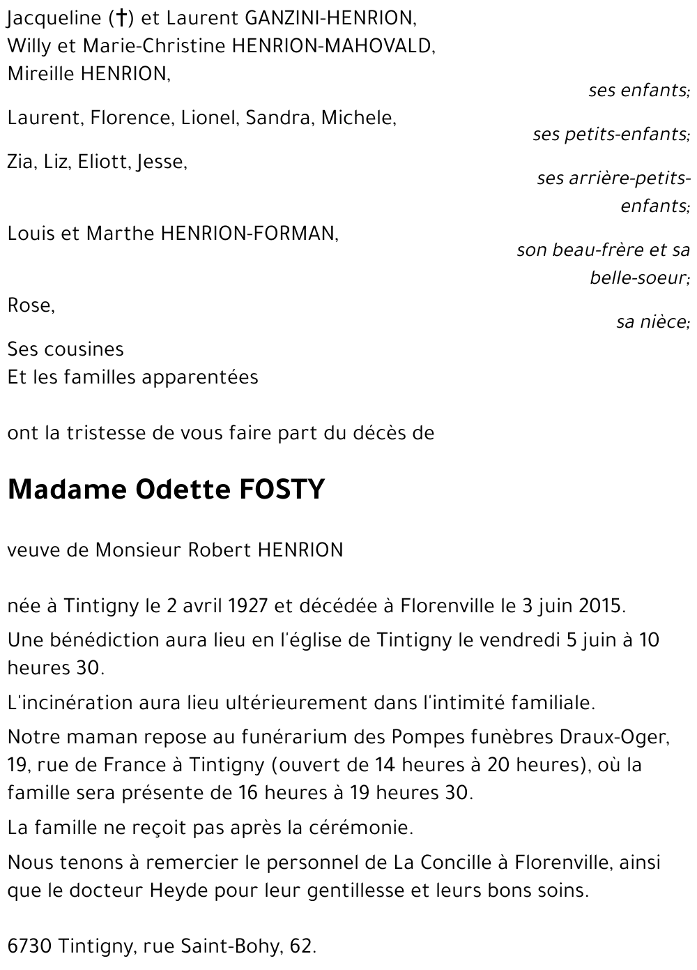 Odette FOSTY