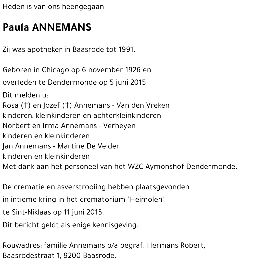 Paula ANNEMANS