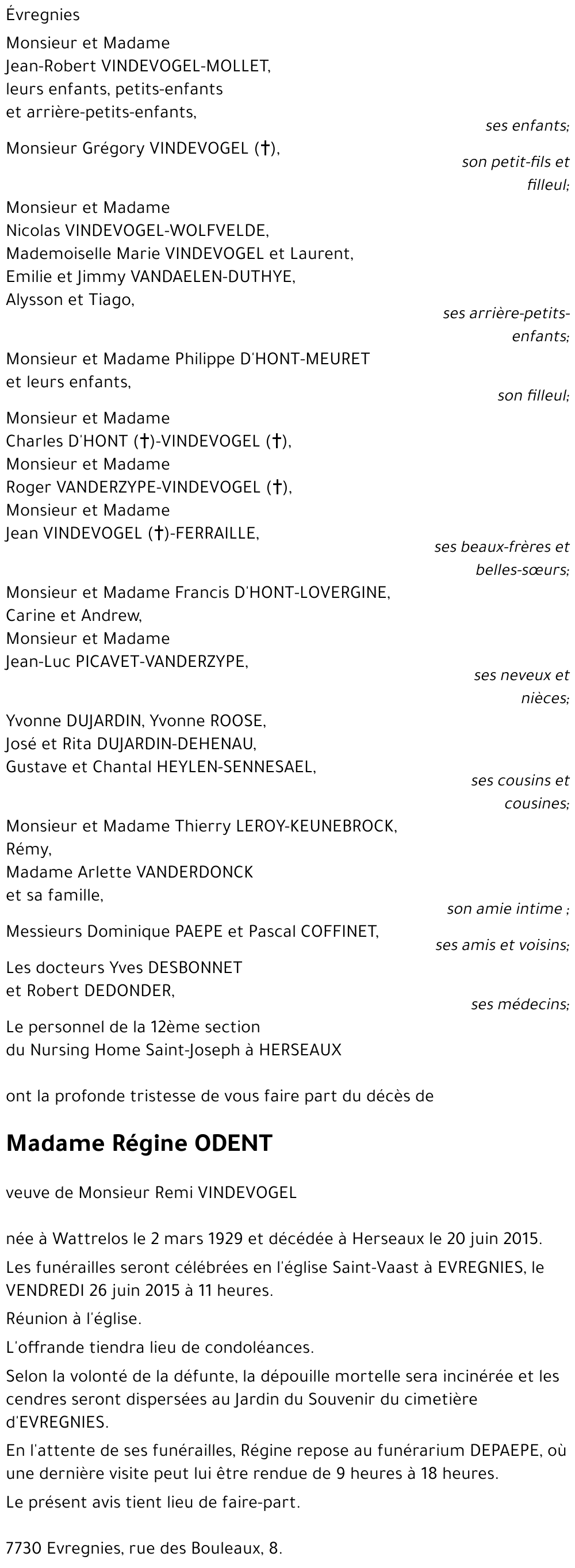 Régine ODENT