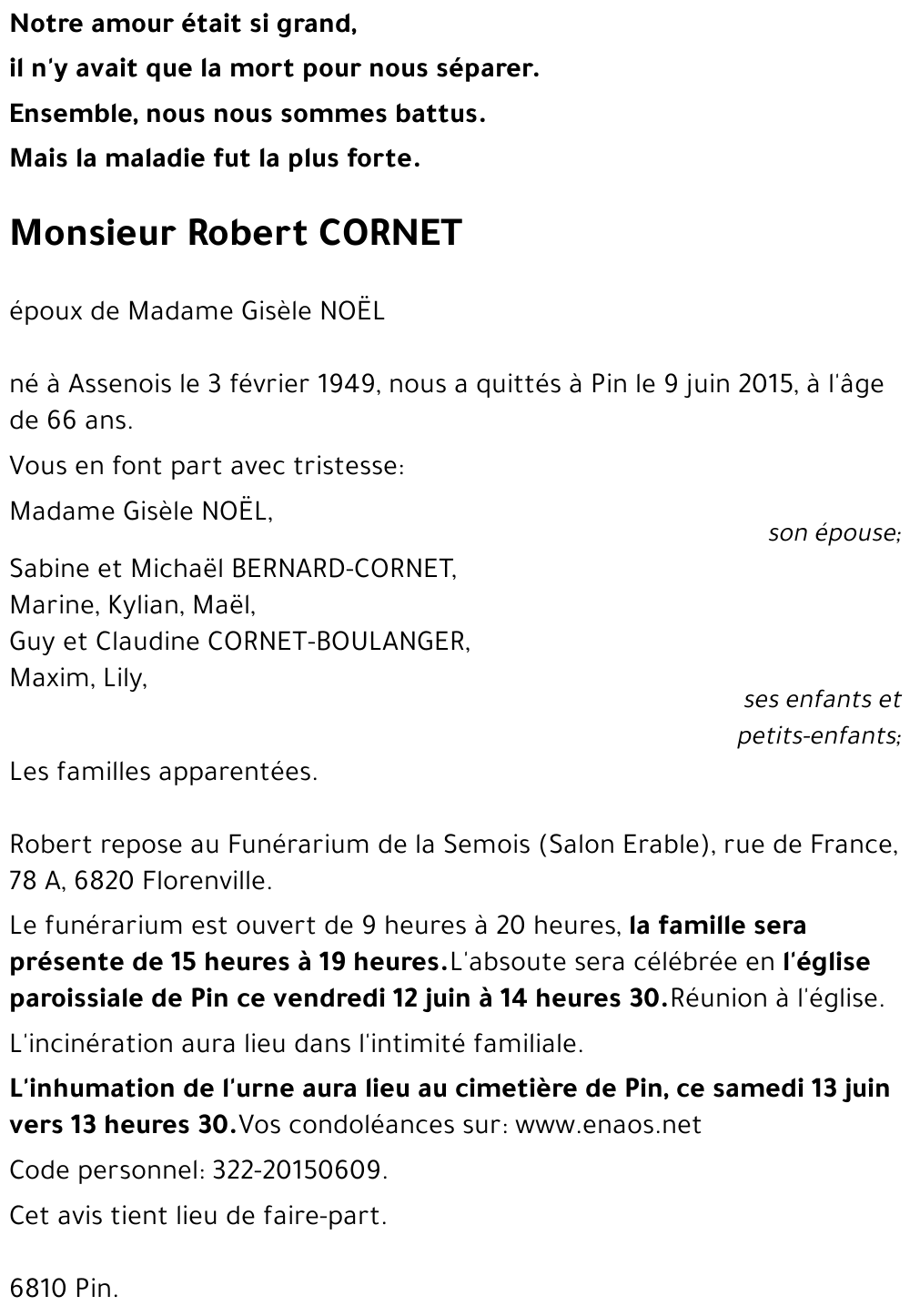 Robert CORNET