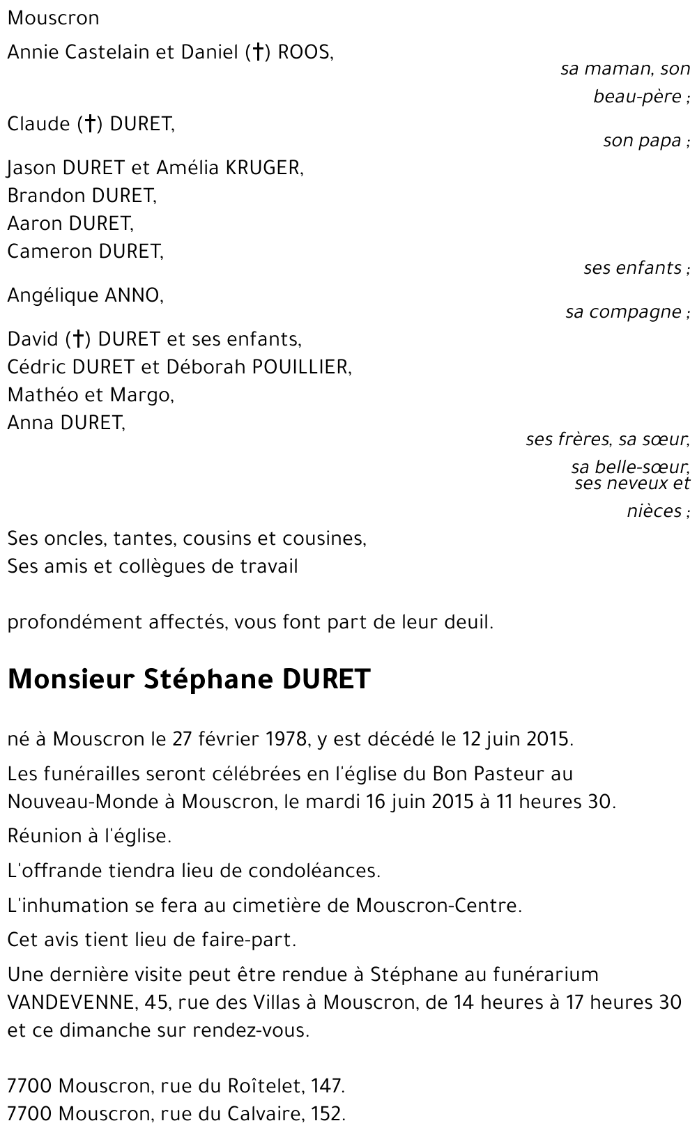Stéphane DURET