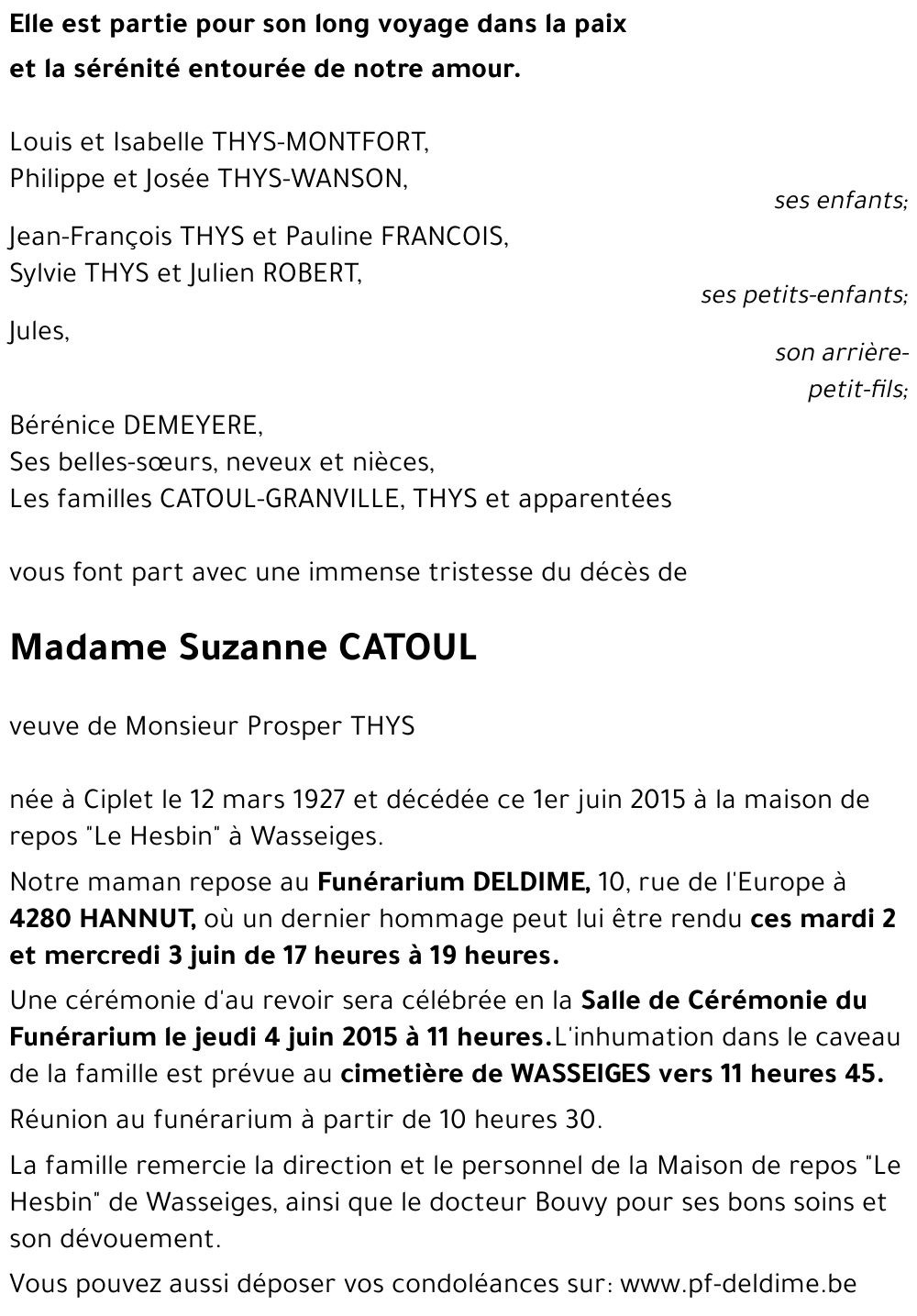 Suzanne CATOUL