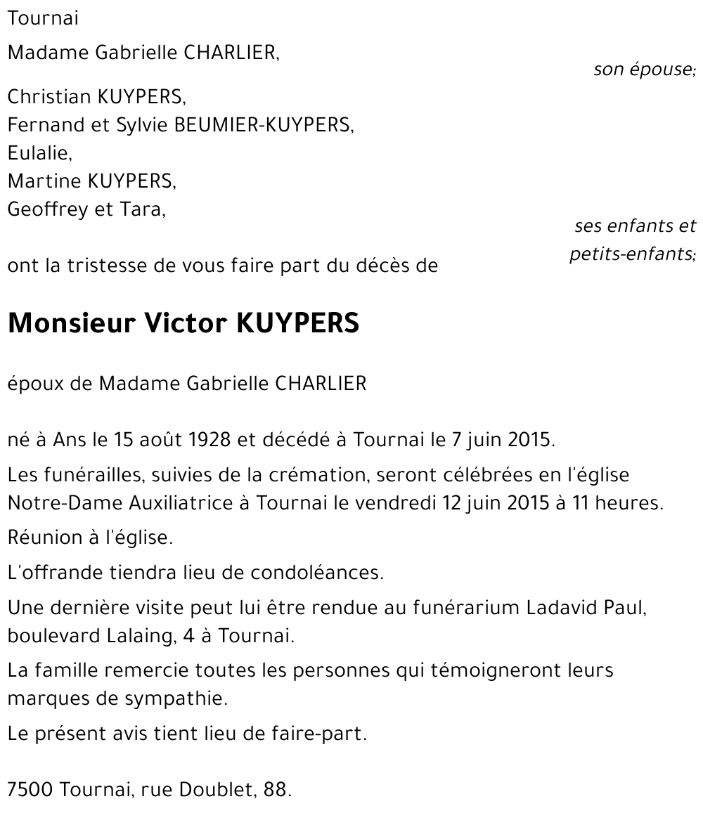 Victor KUYPERS