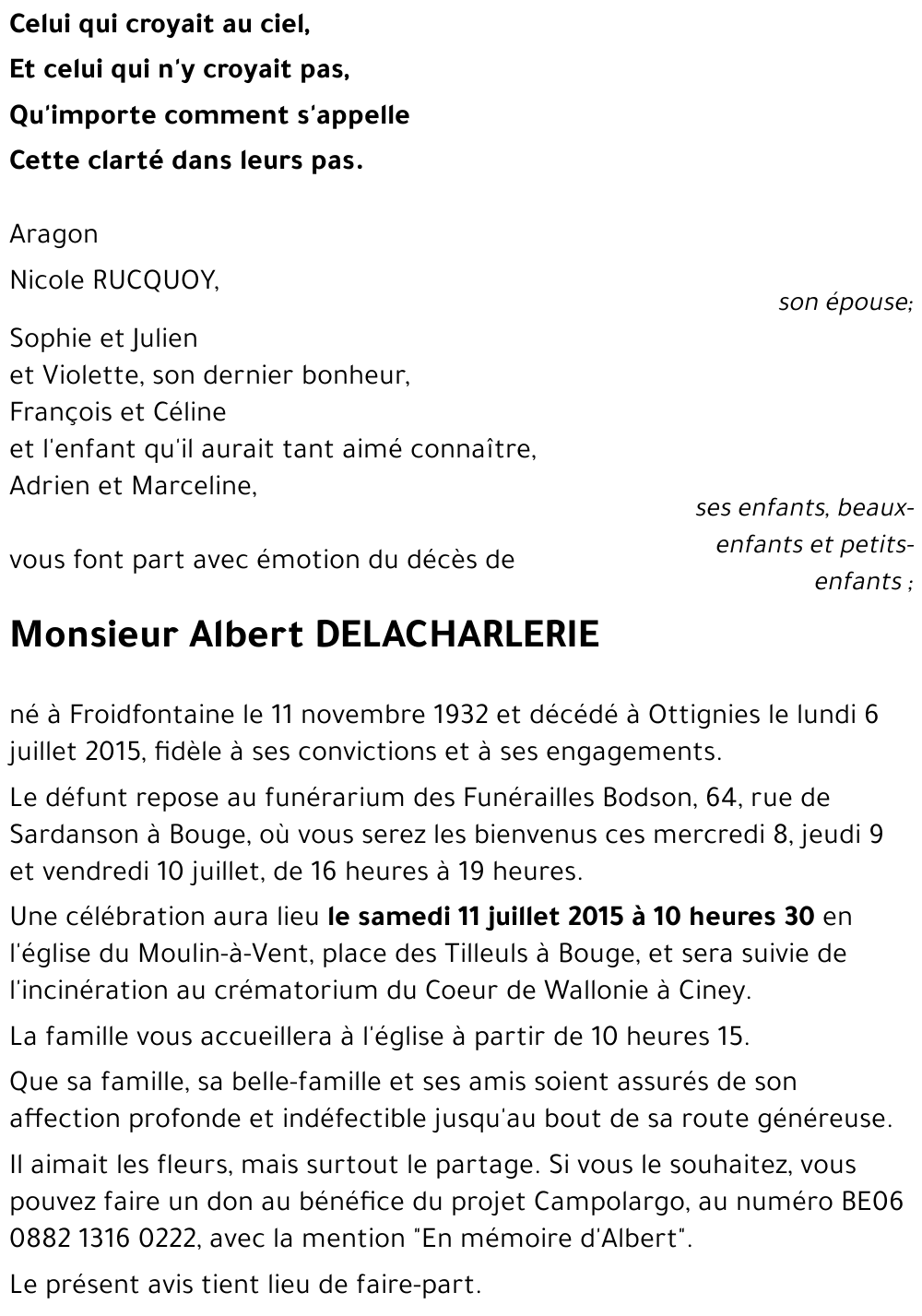 Albert DELACHARLERIE
