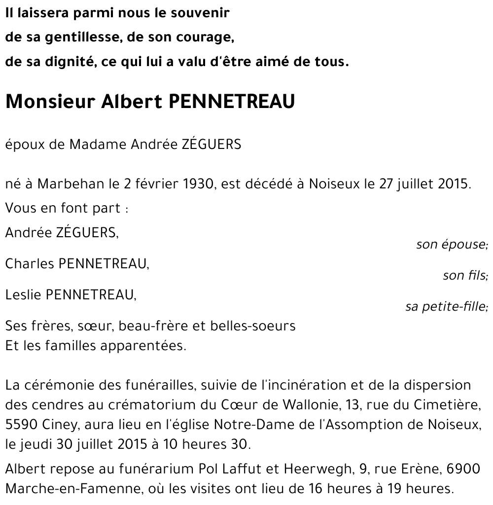 Albert PENNETREAU