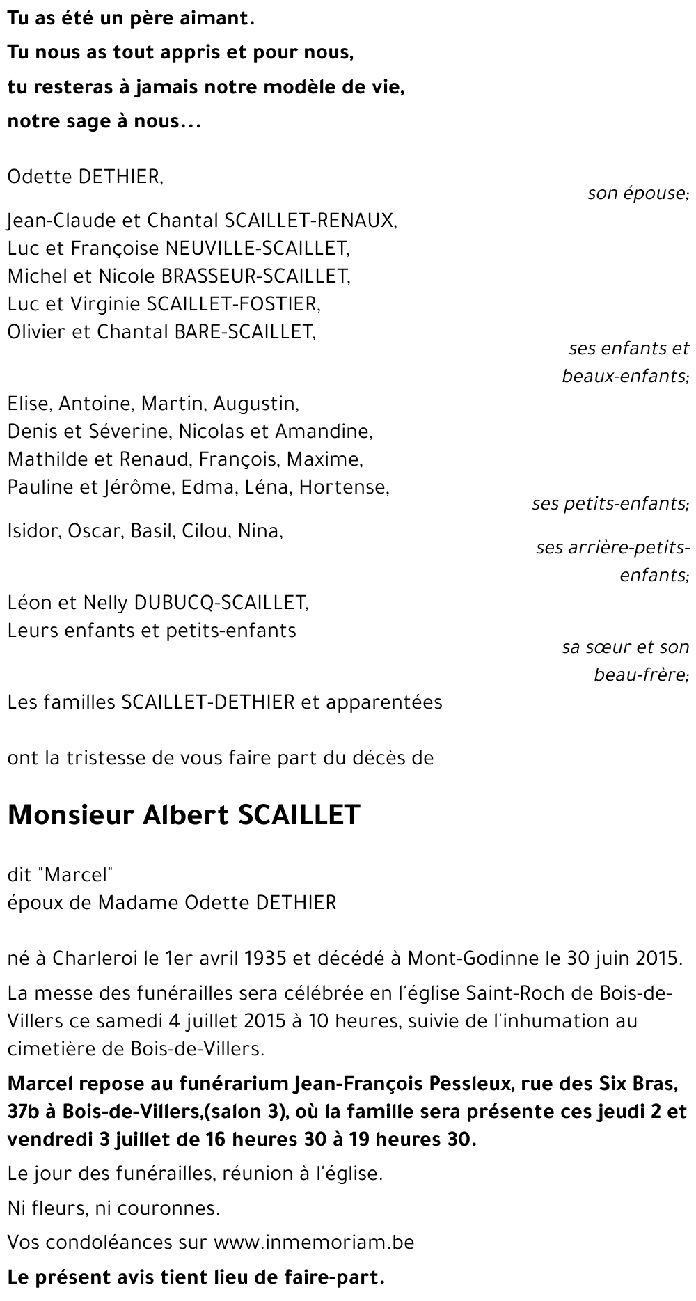 Albert SCAILLET