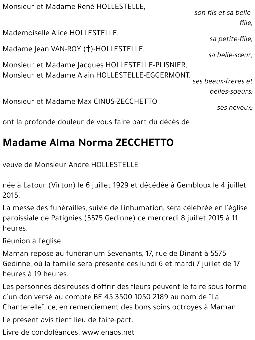 Alma Norma ZECCHETTO