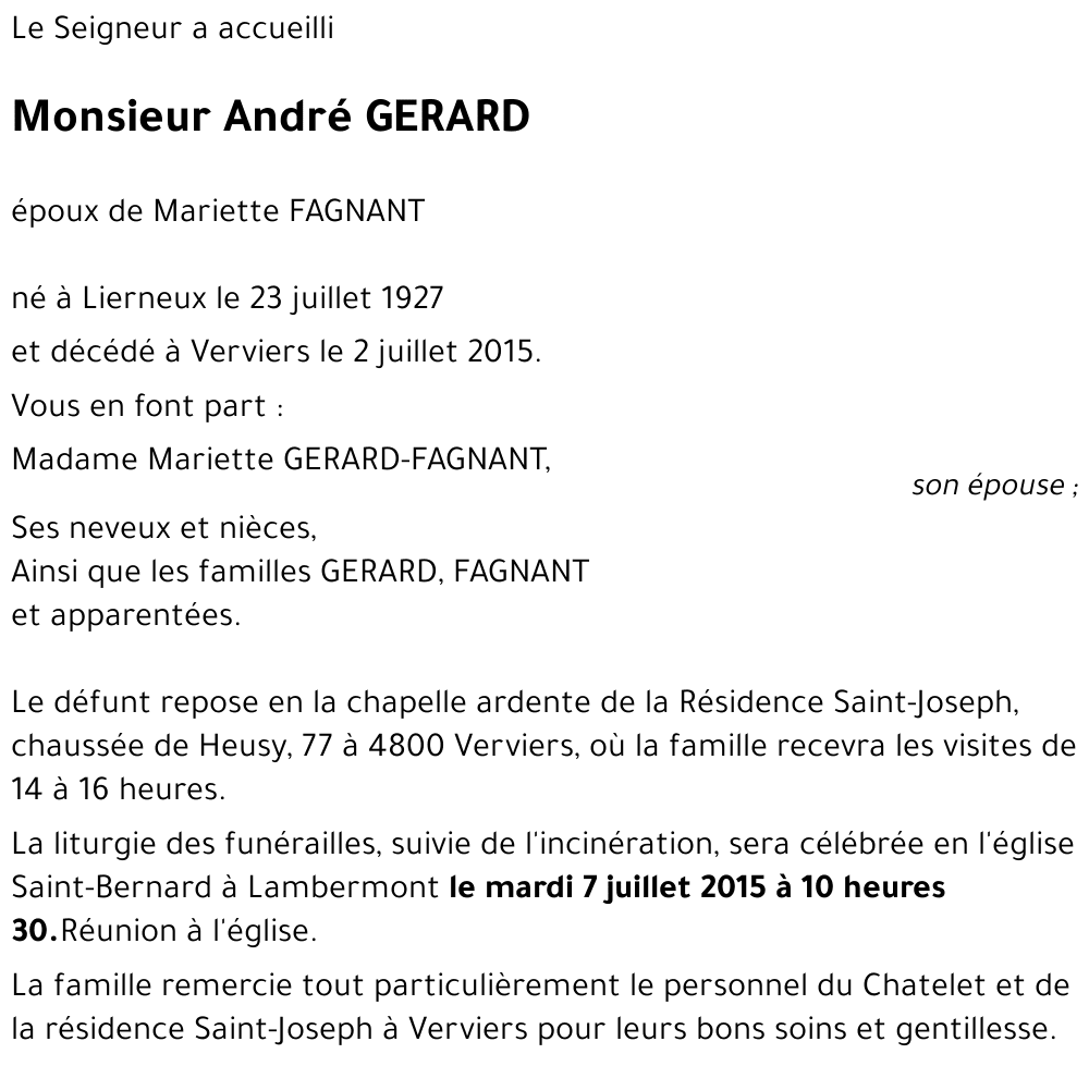 André GERARD